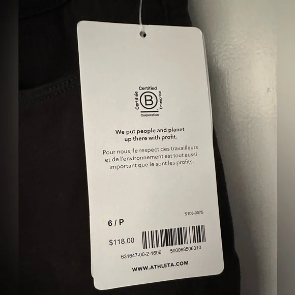 Athleta Women’s Flex Ultra Skinny Jean, size 6P. Black. New with tags. - Picture 7 of 7